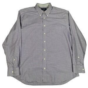 Charles Tyrwhitt Weekend Mens XL Purple Gingham Non Iron Classic Fit Shirt
